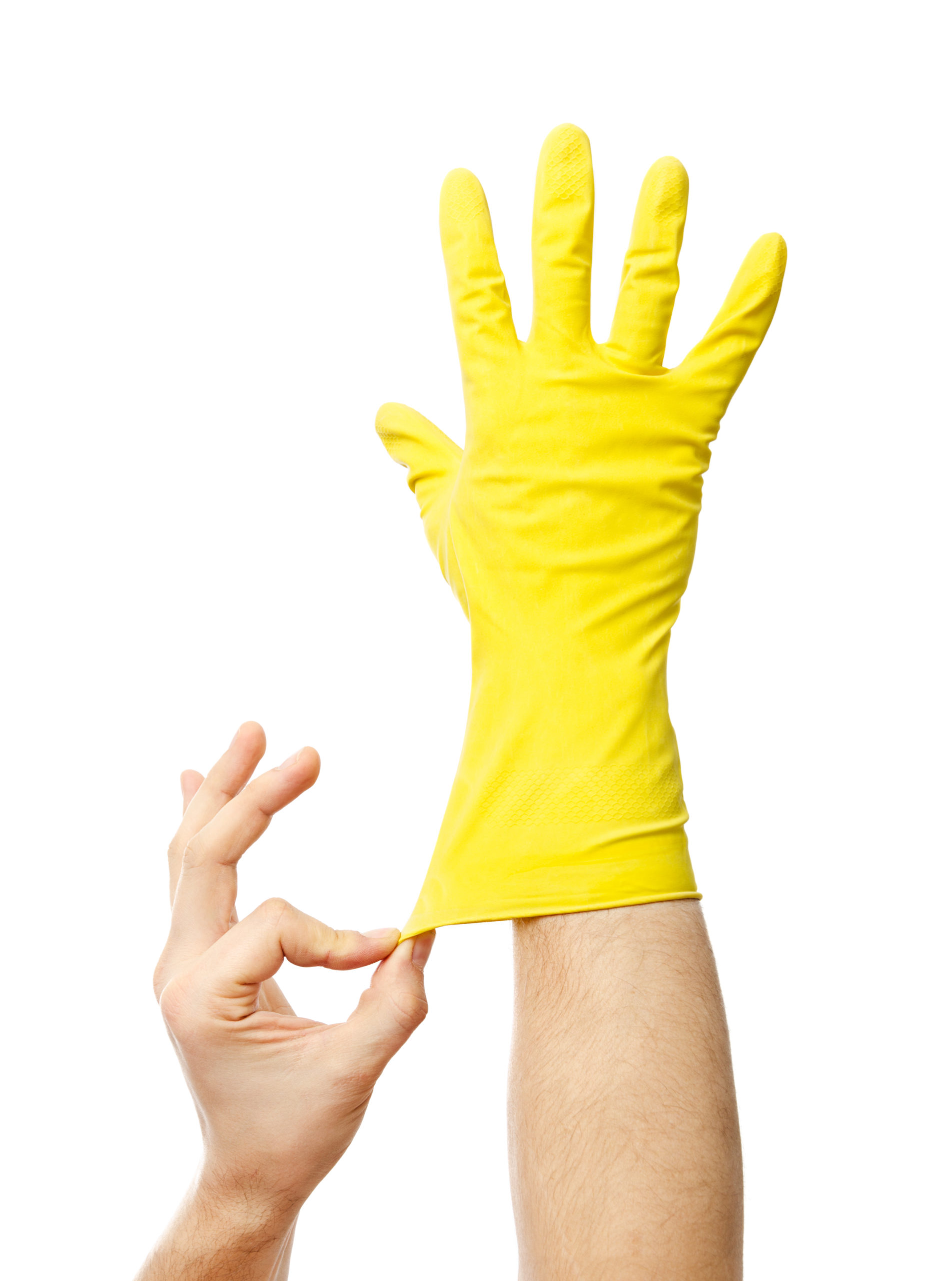 When cleaning nesting materials or feces and urine from mice and rats, wear non-porous gloves and a mask.